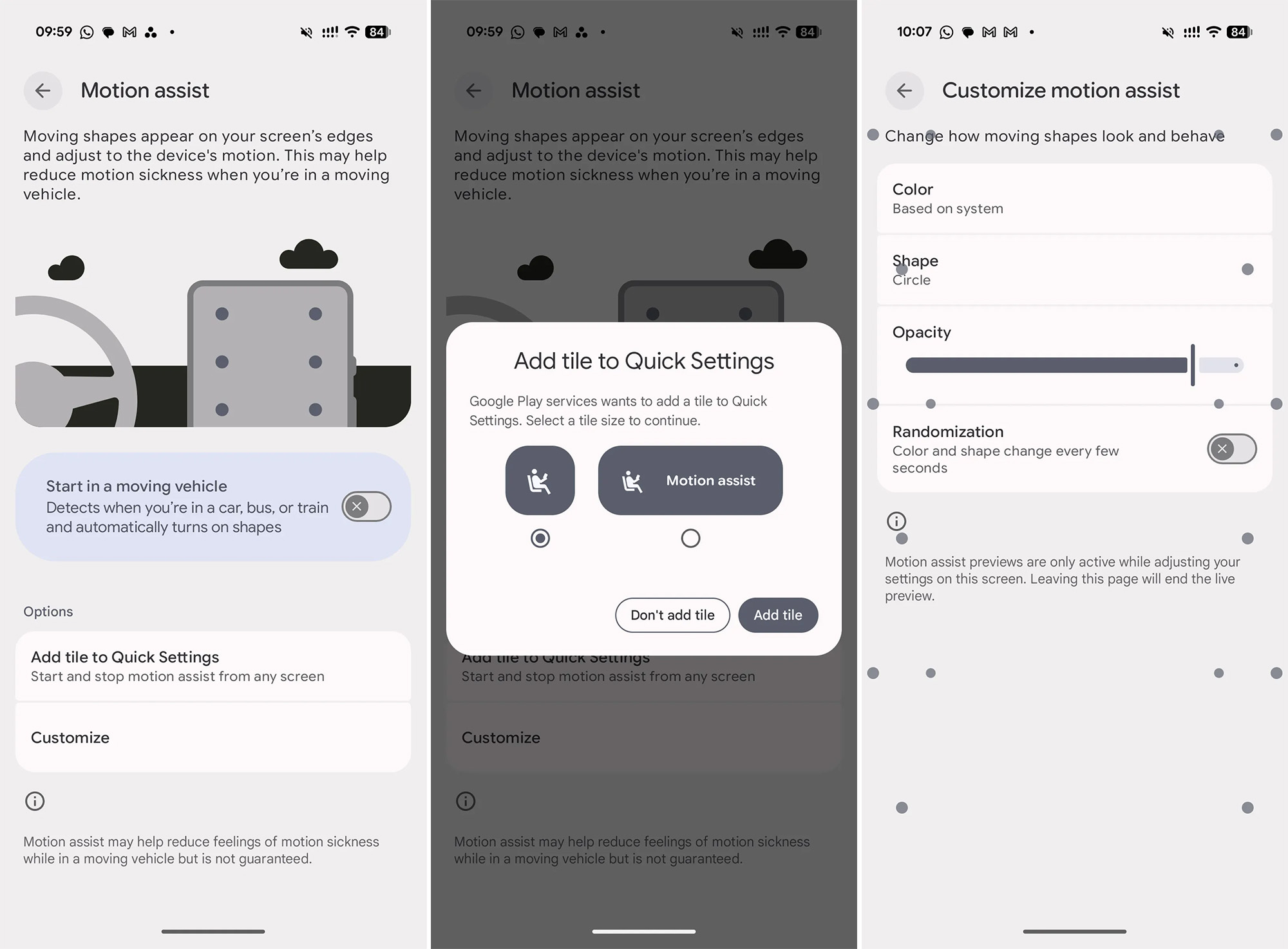 Google Motion Assist з'являється на Android для боротьби з нудотою 1