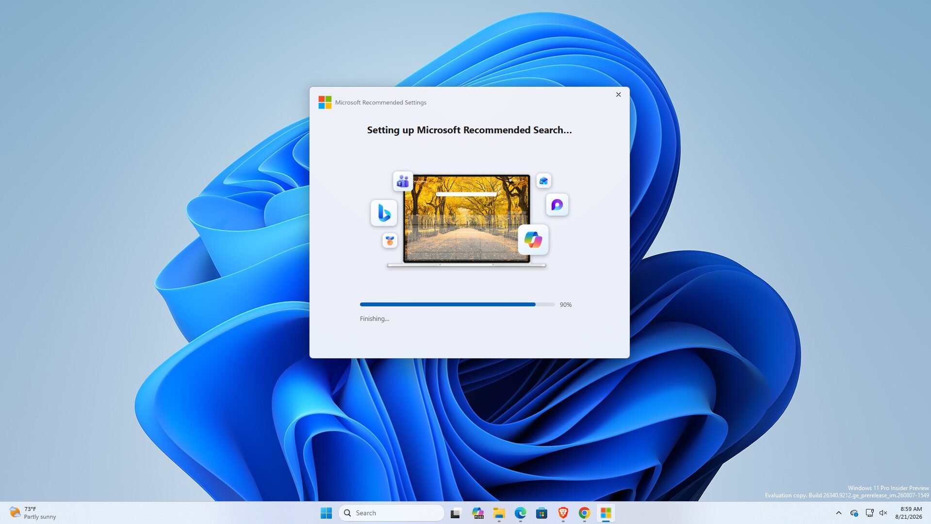 Microsoft інтегрує Bing у Windows 11, навіть поза Edge 2 Встановлення нового застосунку Microsoft Settings