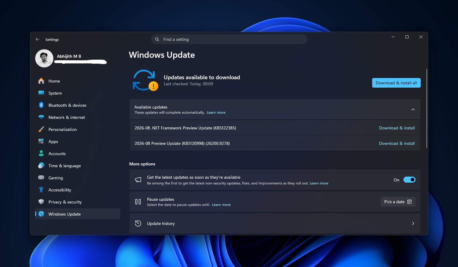 Необов'язкове оновлення Windows 11 за серпень 2026 року доступне для завантаження