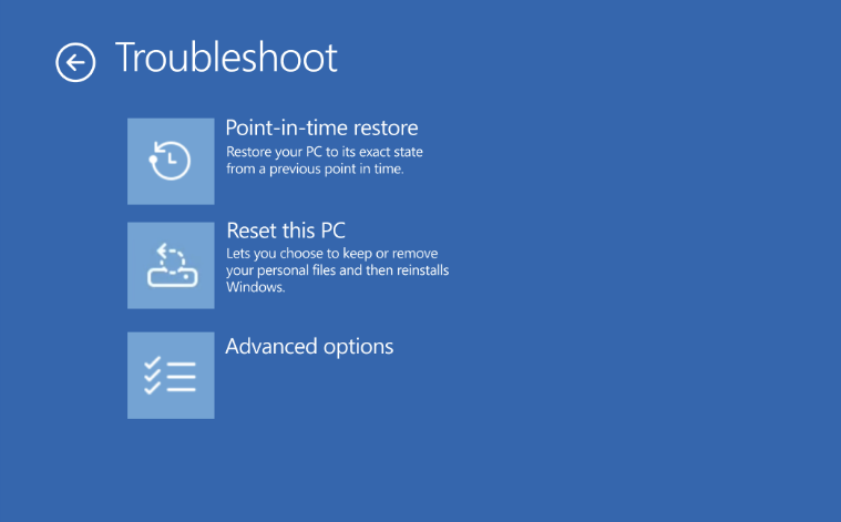 Point-in-time restore