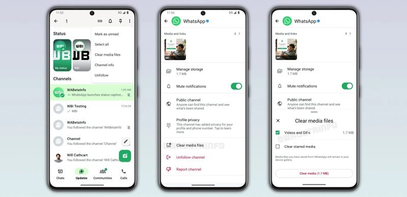 WhatsApp тестує інструмент для легкого очищення пам'яті каналів 2 Джерело зображення: WABetaInfo/Digital Trends
