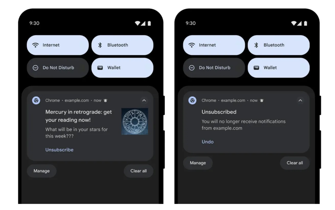 Chrome блокує 7 мільярдів сповіщень Android щодня для боротьби зі зловживаннями 3 Chrome блокує 7 мільярдів сповіщень Android щодня для боротьби зі зловживаннями 3