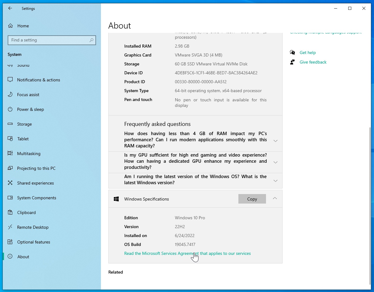 Windows 10 Build 19045.7417 update