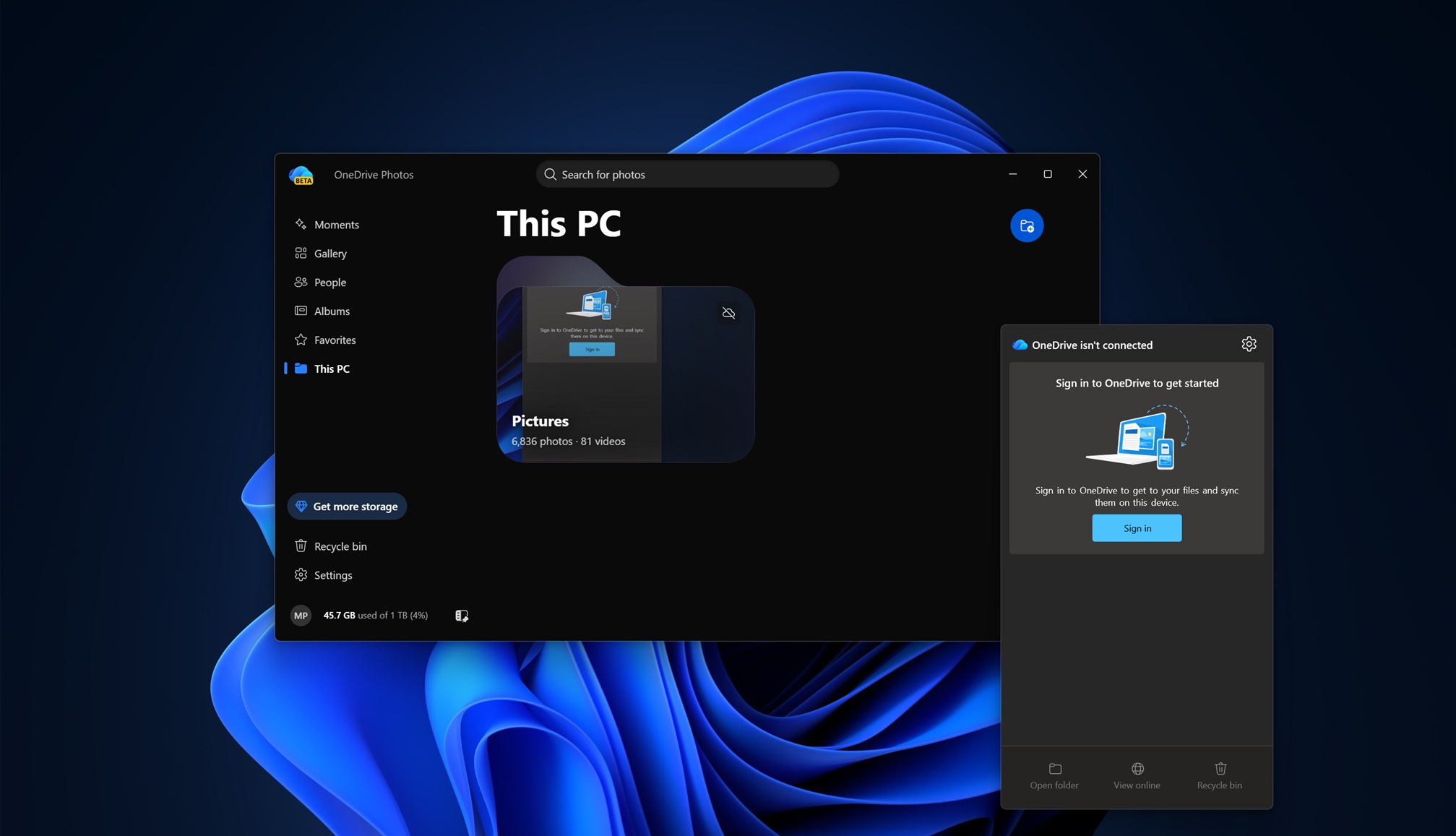 OneDrive Photos for Windows 11