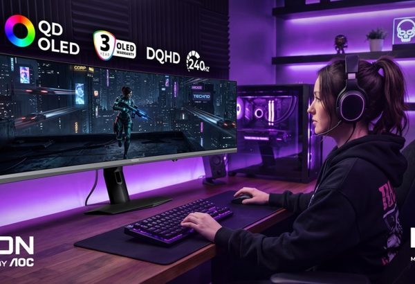 AOC показала 48,9-дюймовий SuperWide OLED-монітор та 34-дюймовий 360 Гц Ultrawide OLED на Gamescom