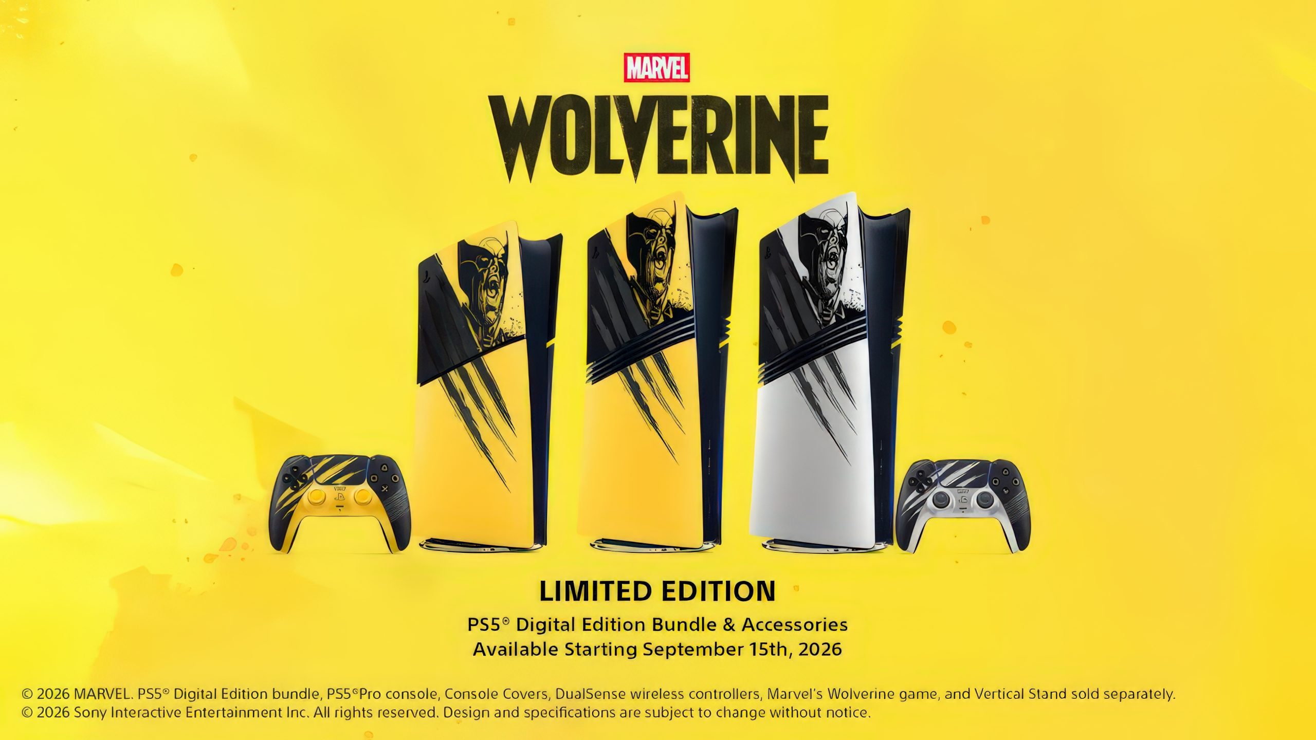 Sony випустила лімітовану PS5 у кольорі Battle Yellow до гри Marvel’s Wolverine 2
