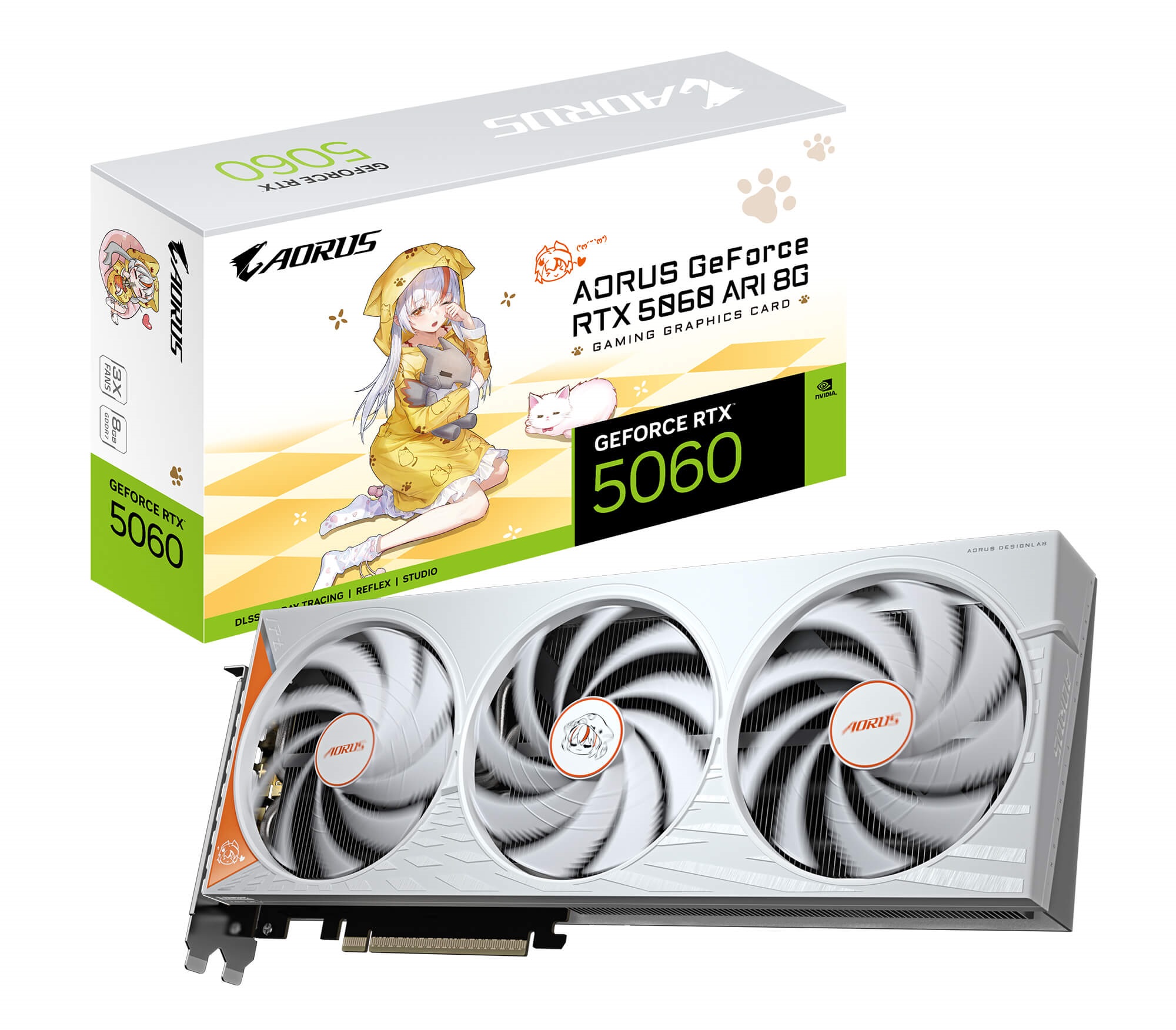 GIGABYTE презентує AORUS GeForce RTX 5060 ARI 8G з тривентиляторним охолодженням 2