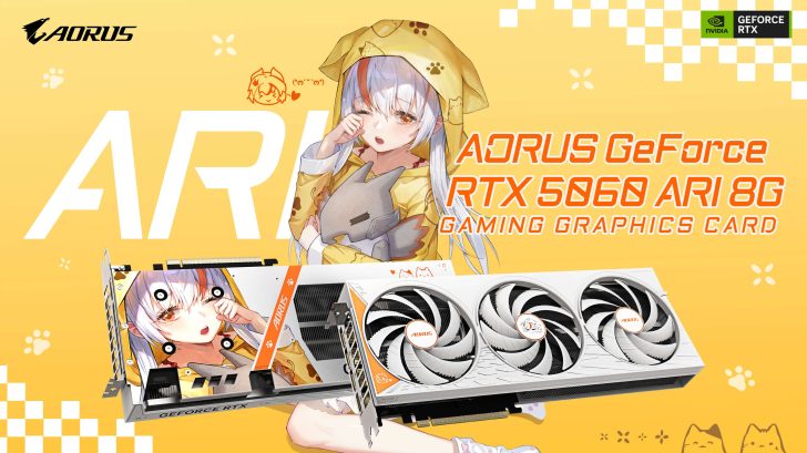 GIGABYTE презентує AORUS GeForce RTX 5060 ARI 8G з тривентиляторним охолодженням 1