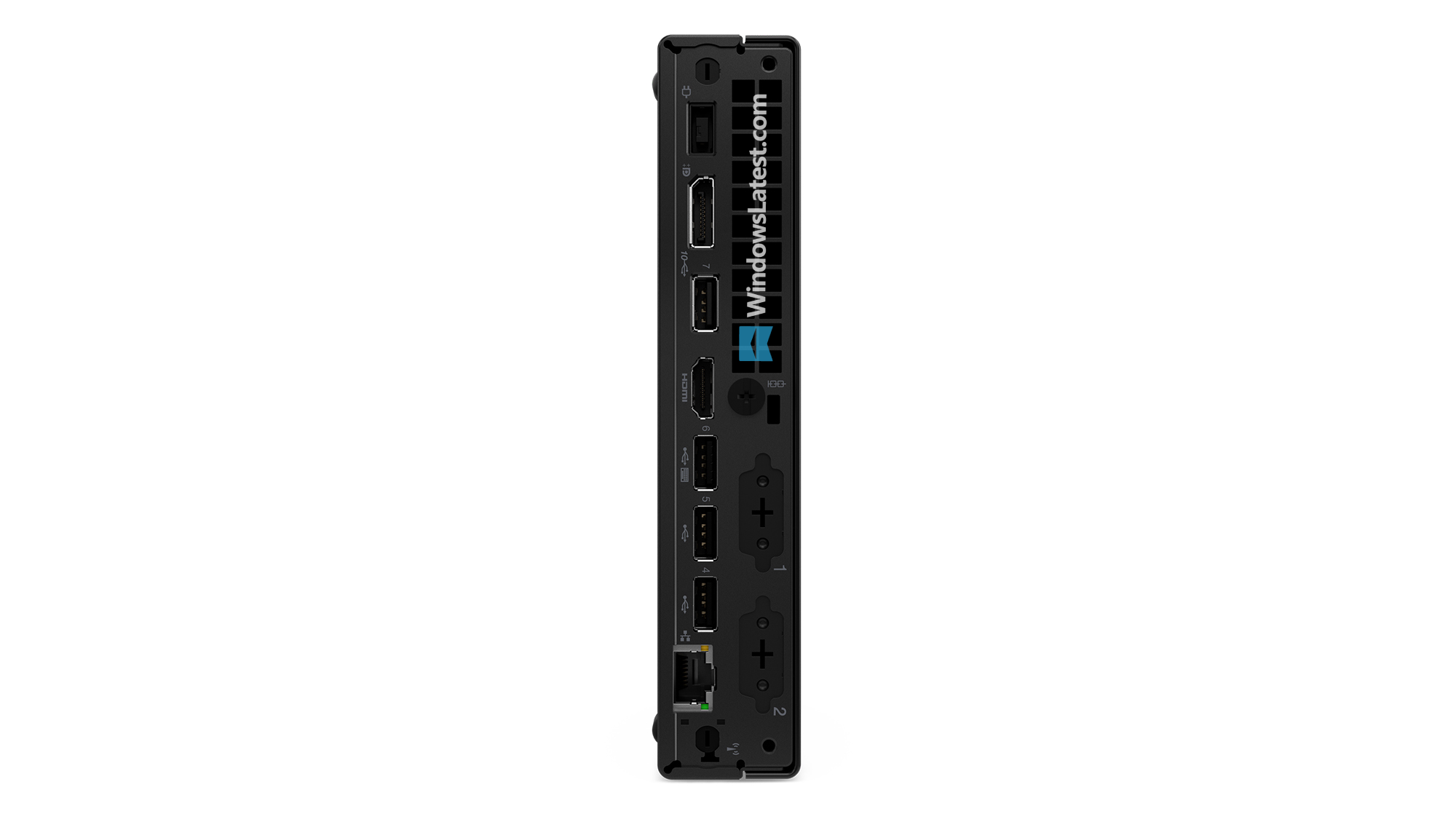 Задній вигляд настільного комп'ютера ThinkCentre M75q
