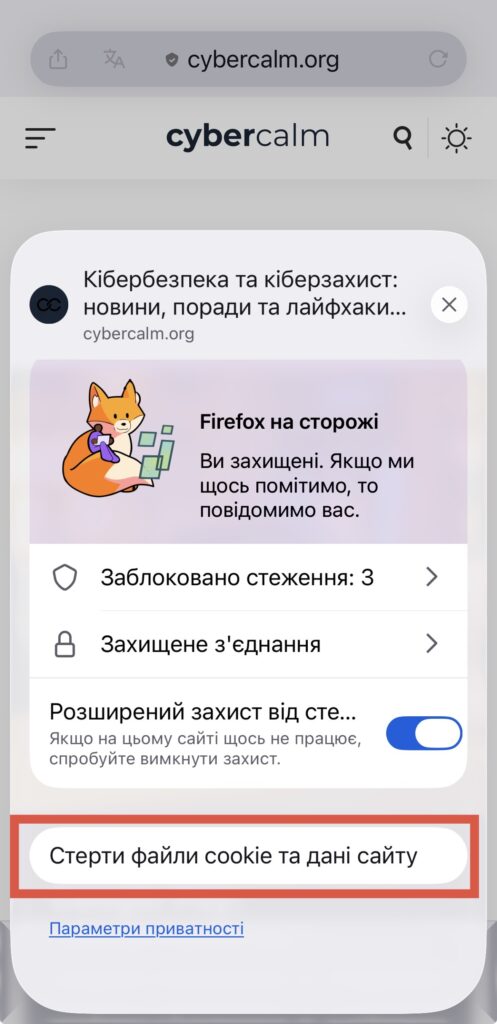 Firefox: як позбутися кешу та файлів cookie 3 Firefox: як позбутися кешу та файлів cookie 3