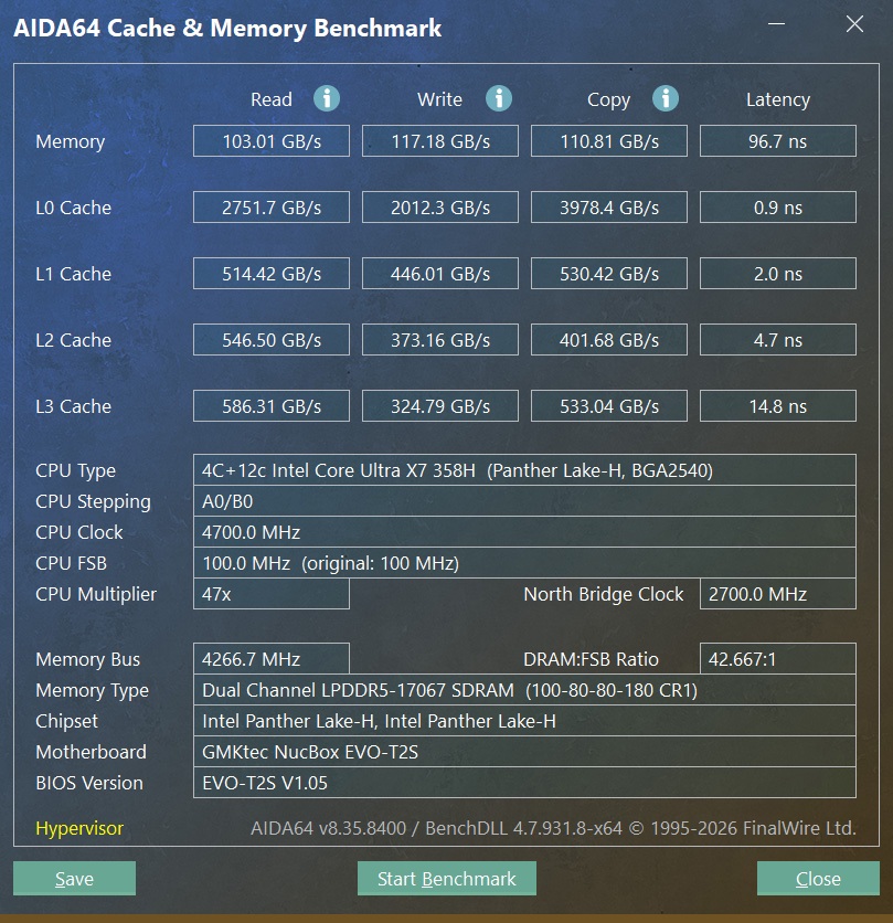 Огляд GMKtec NucBox EVO-T2S: "Intel Core Ultra X7 358H" на Panther Lake – Міні-ПК з функціями нового рівня 8 Огляд GMKtec NucBox EVO-T2S: "Intel Core Ultra X7 358H" на Panther Lake – Міні-ПК з функціями нового рівня 8