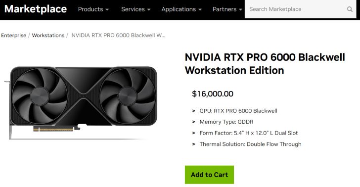 NVIDIA RTX 6000 Ada Generation коштує 16 000 доларів, що вдвічі дорожче за попередню ціну 2
