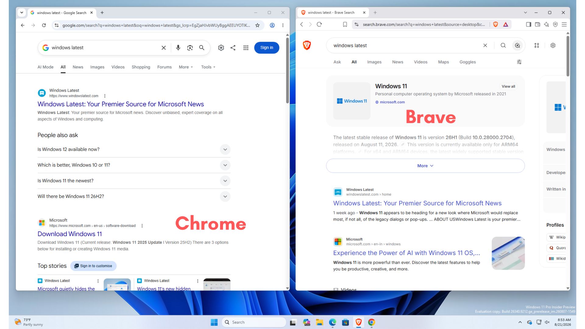 Microsoft інтегрує Bing у Windows 11, навіть поза Edge 4 Перед встановленням нового застосунку Microsoft Settings