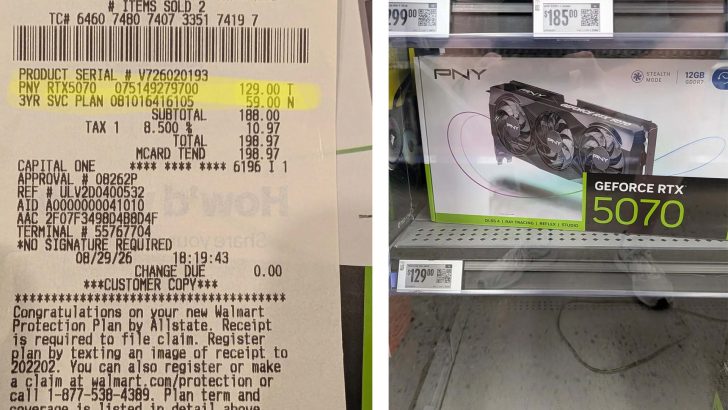 Walmart помилково продав RTX 5070 за ціною системи охолодження 1