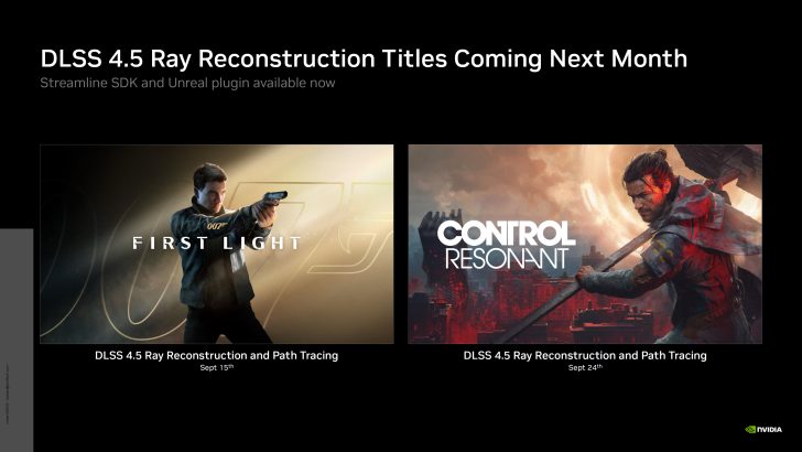 NVIDIA DLSS 4.5 Ray Reconstruction виходить з 007 First Light, Control Resonant та RTX Remix 4