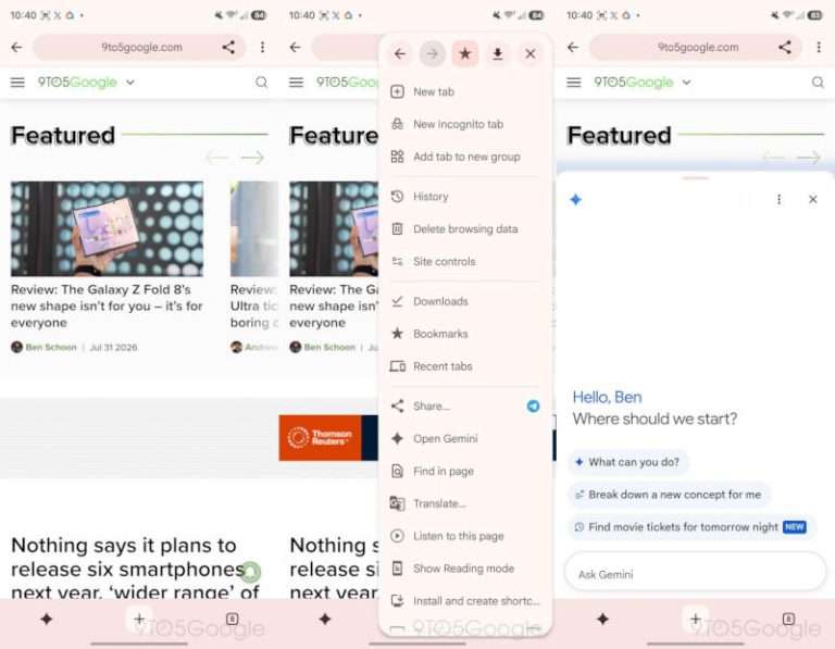 У Google Chrome для Android з'явилася навігаційна панель із кнопкою Gemini 17 У Google Chrome для Android з'явилася навігаційна панель із кнопкою Gemini 8