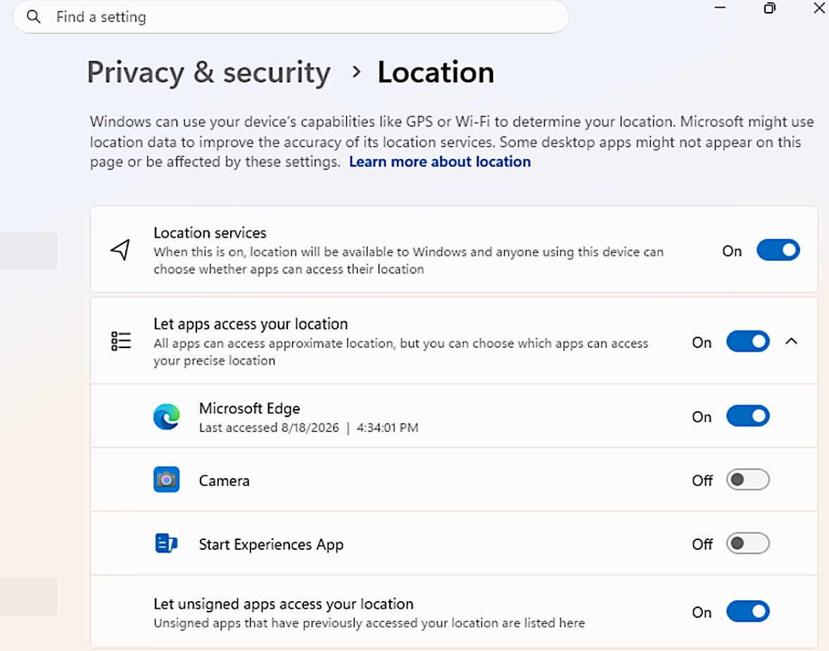 Microsoft тестує нові засоби контролю конфіденційності для додатків Windows 11 3