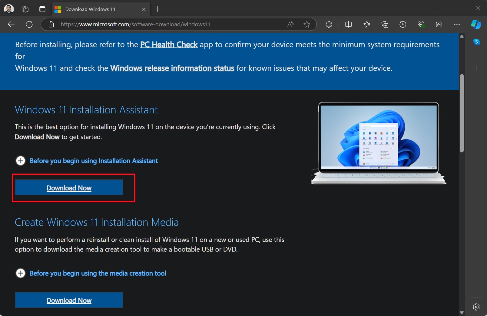 Windows 11 24H2: інструкція з встановлення для всіх користувачів 4 download windows media installation assistant