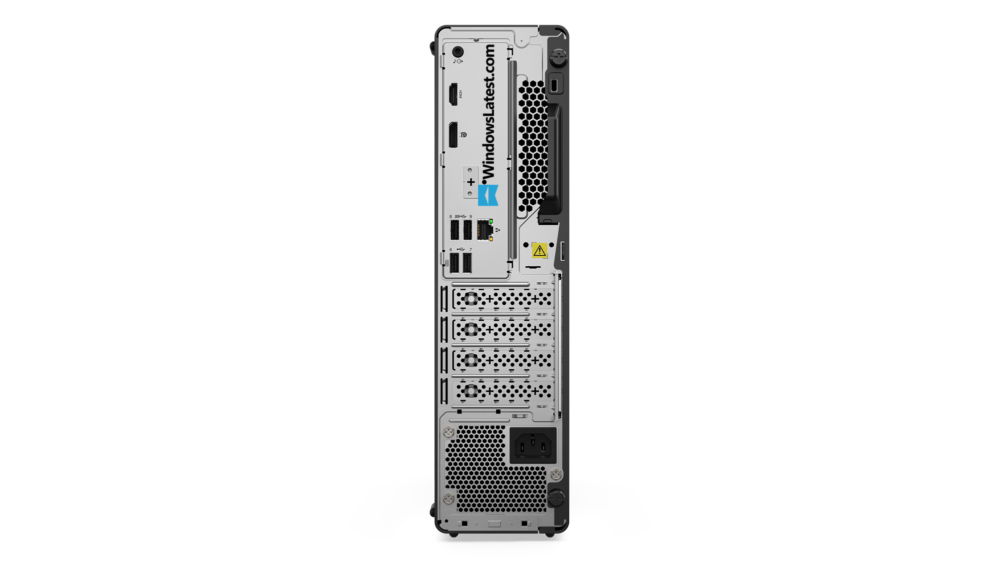 Задній вигляд настільного комп'ютера ThinkCentre M75s