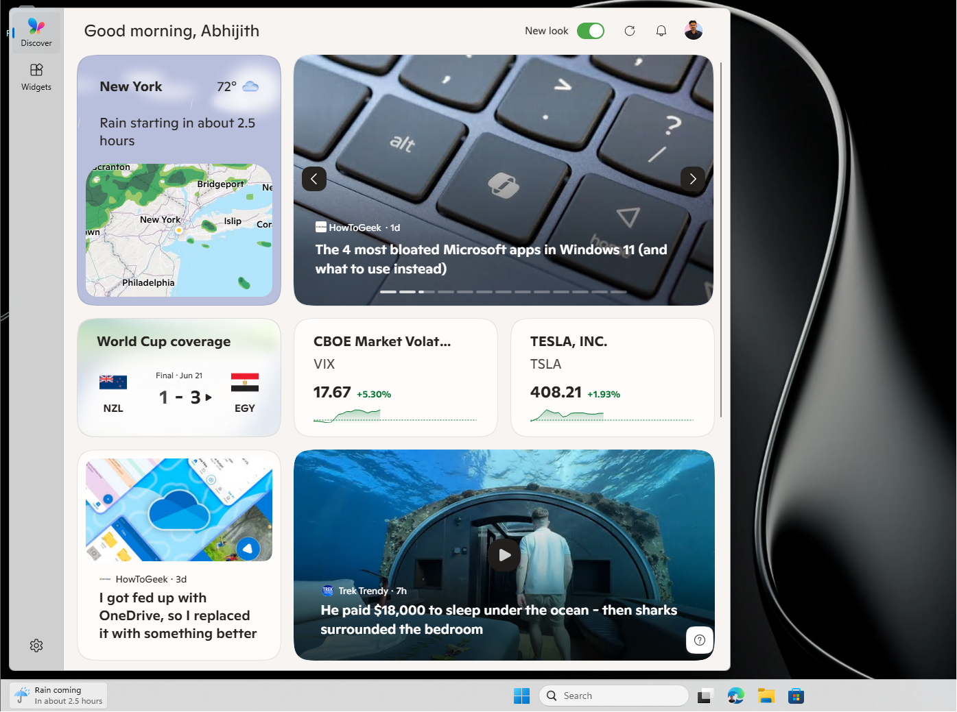 New Widgets in Windows 11