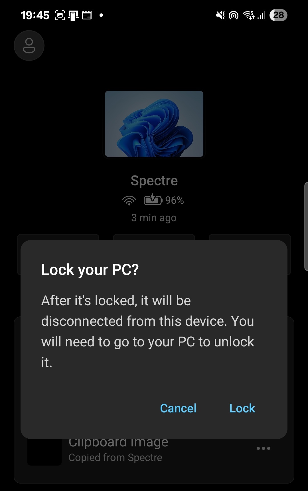 Lock your PC from Android phone