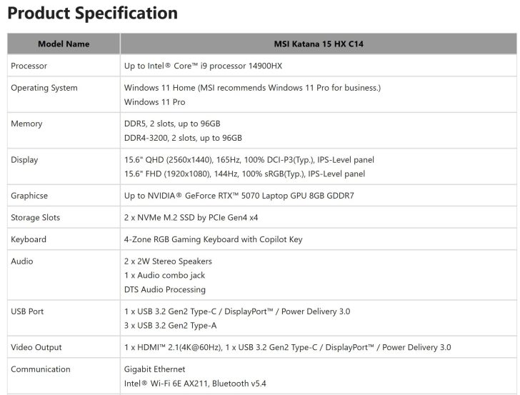 MSI RTX 5070 Katana 15 залишиться на DDR4 через стрибок цін на DDR5 3 MSI RTX 5070 Katana 15 залишиться на DDR4 через стрибок цін на DDR5 3