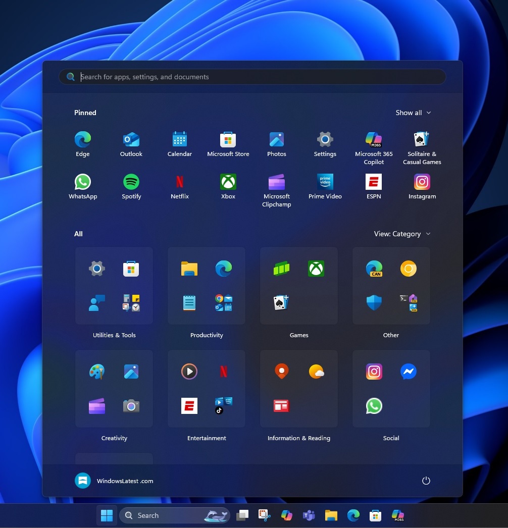 Новий вигляд меню «Пуск» у Windows 11
