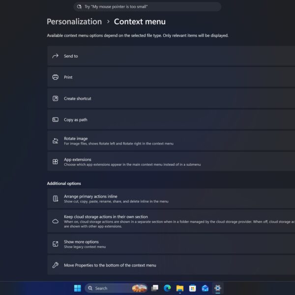Windows 11 оновлює контекстне меню: вертикальне розташування дій повертається