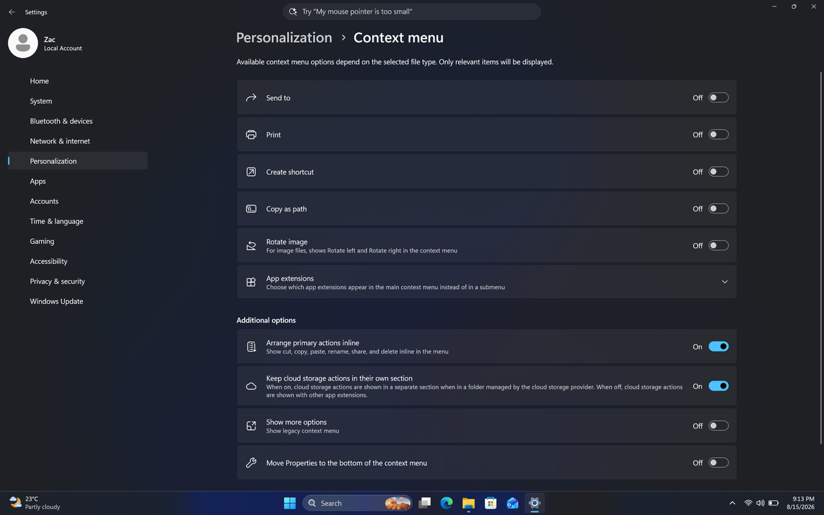 Windows 11 оновлює контекстне меню: вертикальне розташування дій повертається 1