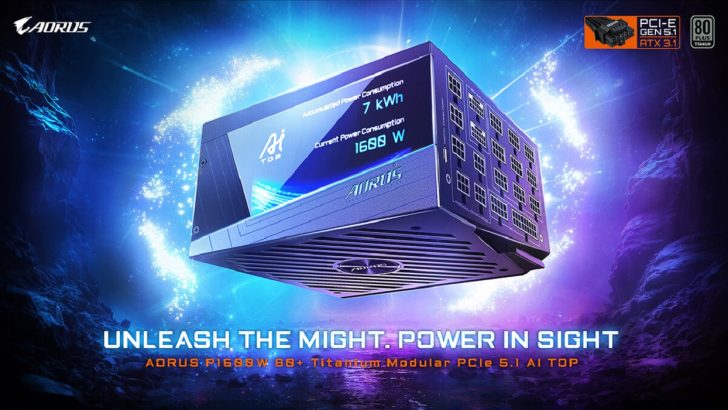 GIGABYTE офіційно представила блок живлення AORUS P1600W: компактний 160-мм дизайн та сертифікація 80+ Titanium 1