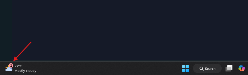 Taskbar Badging in the Widgets