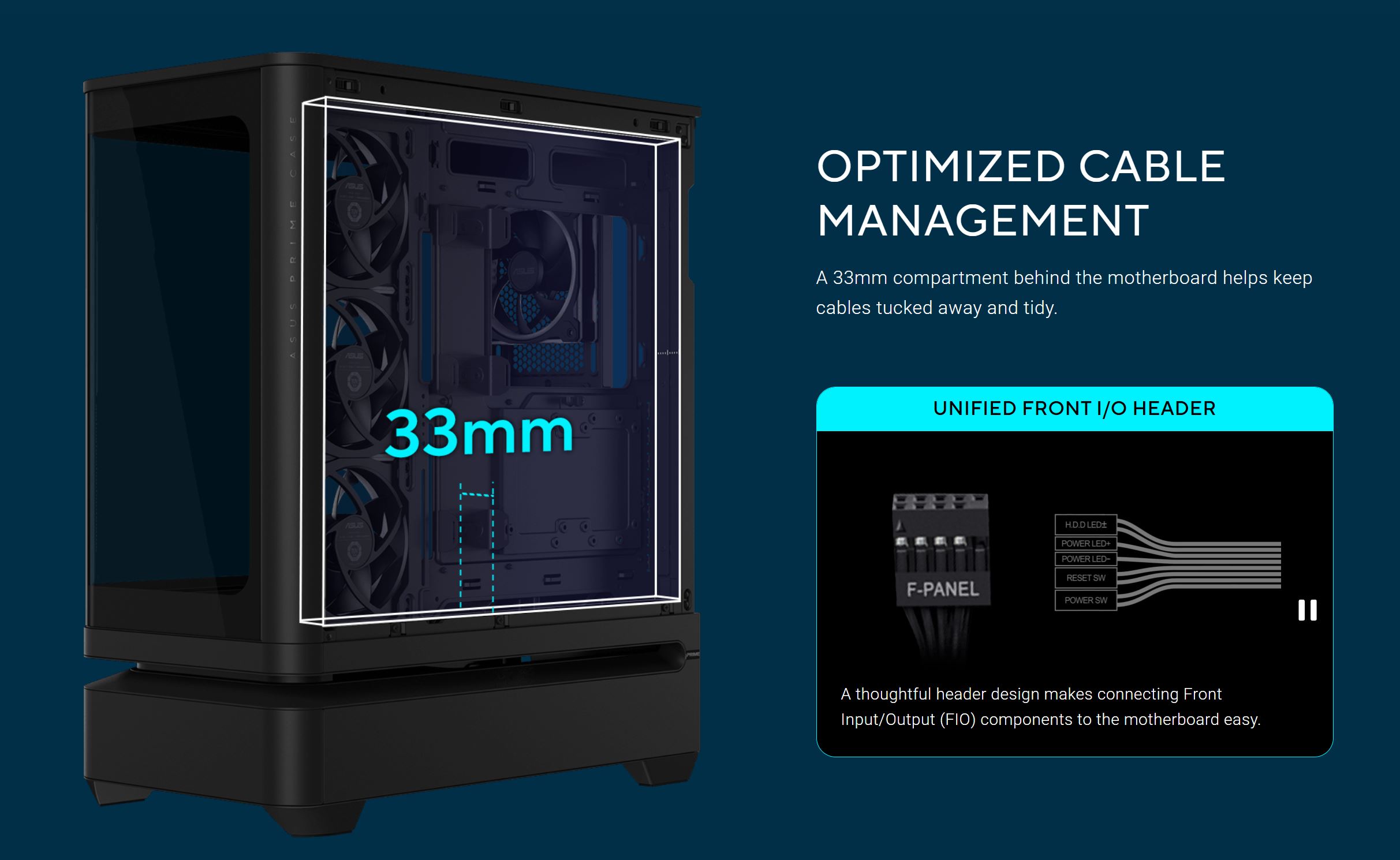 ASUS втілила "плаваючу" конструкцію в корпусі Prime AP304 для охолодження GPU та панорамного огляду через вигнуту бічну панель 8