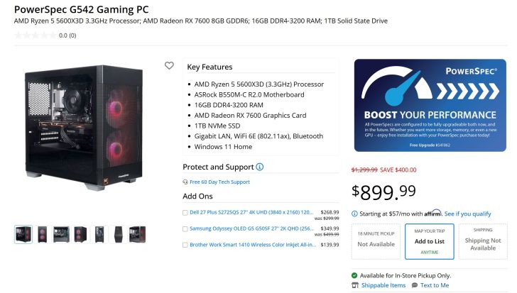 Micro Center пропонує конкурента Steam Deck за $899 з Ryzen 5 5600X3D та RX 7600 2