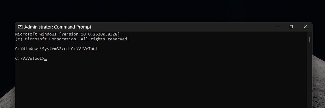 ViVeTool у командному рядку