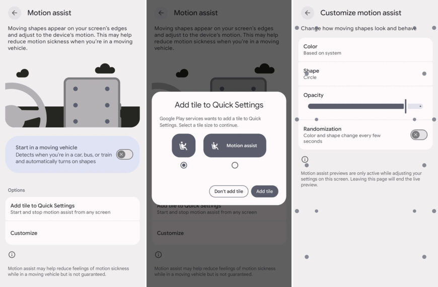 Google Motion Assist з’ясував, як полегшити нудоту на Android