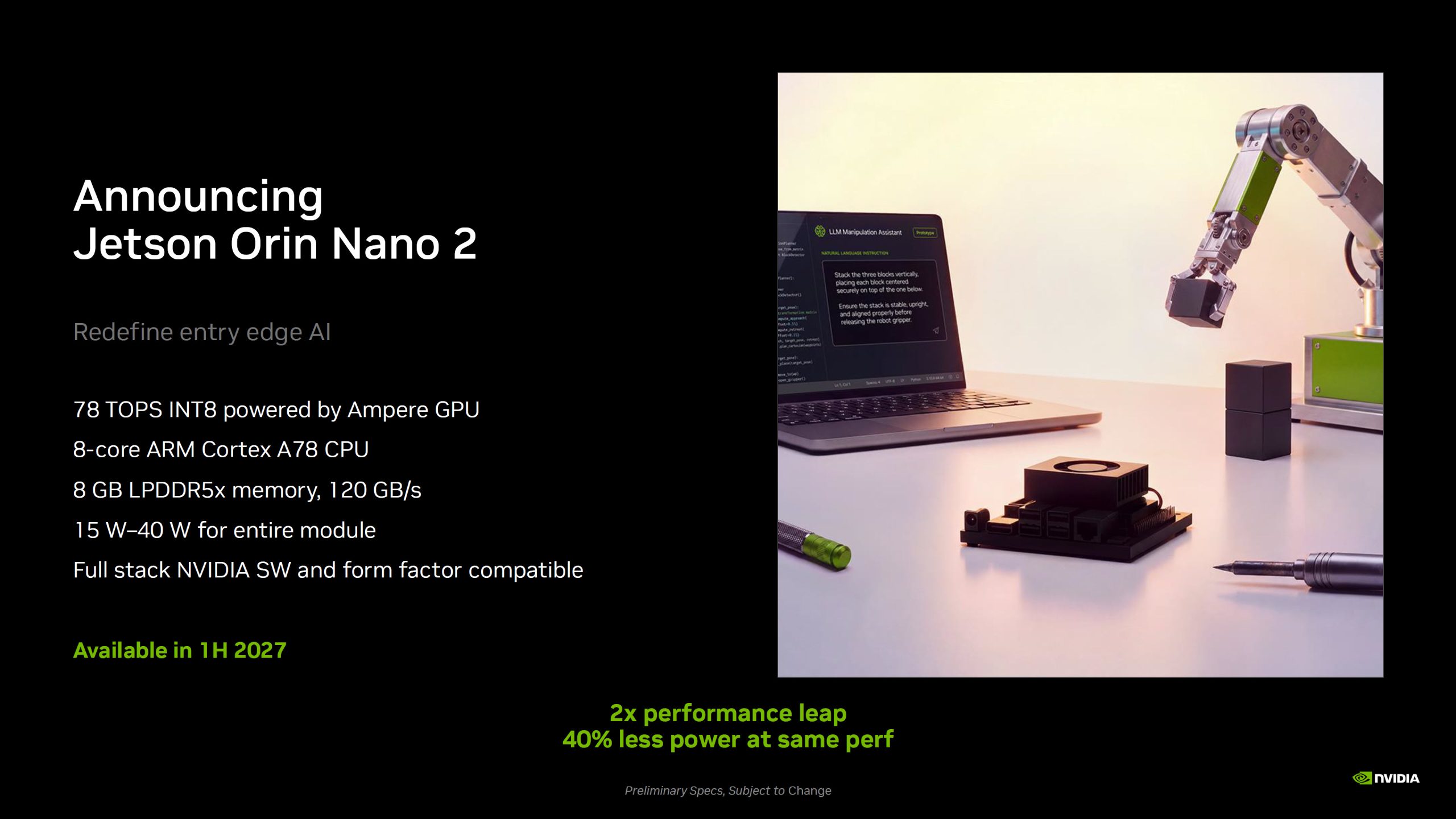 NVIDIA Jetson Orin Nano 2 подвоює продуктивність робототехніки та Edge AI, споживаючи на 40% менше енергії 2