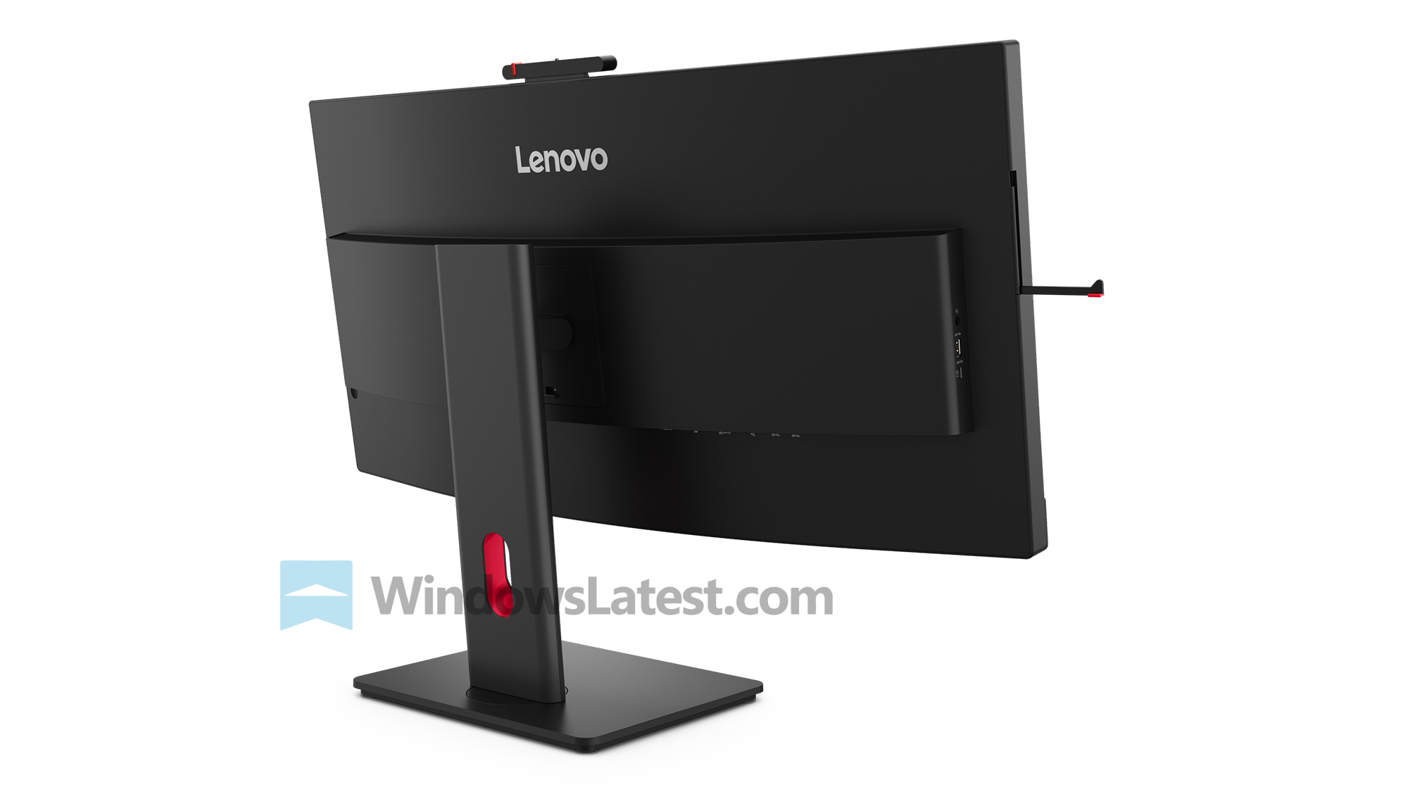 Задній вигляд монітора Lenovo ThinkVision t34wd 4v