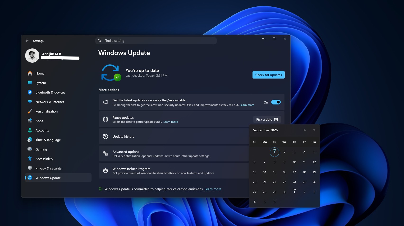Microsoft виправляє примусові перезавантаження Windows 11 під час оновлень 5 Опція призупинення оновлень у Windows 11 тепер доступна для всіх ПК