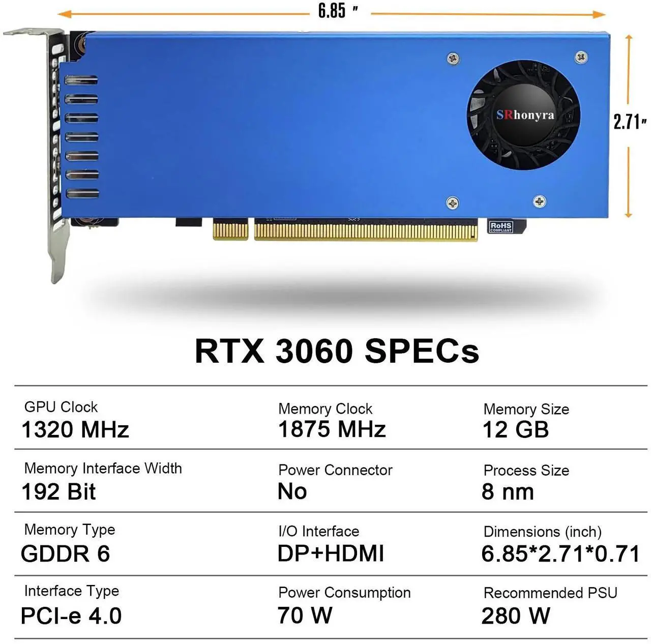 RTX 3060 12 GB без конекторів та з TDP 70 Вт з'явилась на Newegg за $495 4 RTX 3060 12 GB без конекторів та з TDP 70 Вт з'явилась на Newegg за $495 4