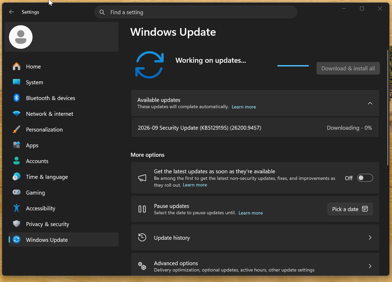 Microsoft визнає: оновлення Windows 11 все ще спричиняє проблеми зі звуком, а виправлення з’явиться не раніше жовтня 2 2026-09 Security Update (KB5129195) (26200.9457)