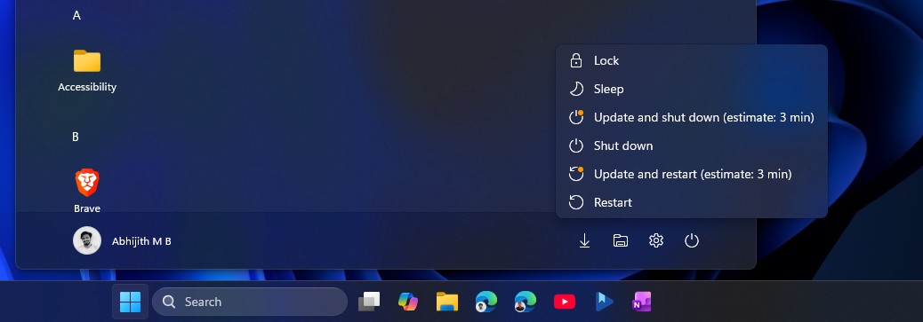 Microsoft виправляє примусові перезавантаження Windows 11 під час оновлень 7 Нові опції оновлення та вимкнення в Windows 11