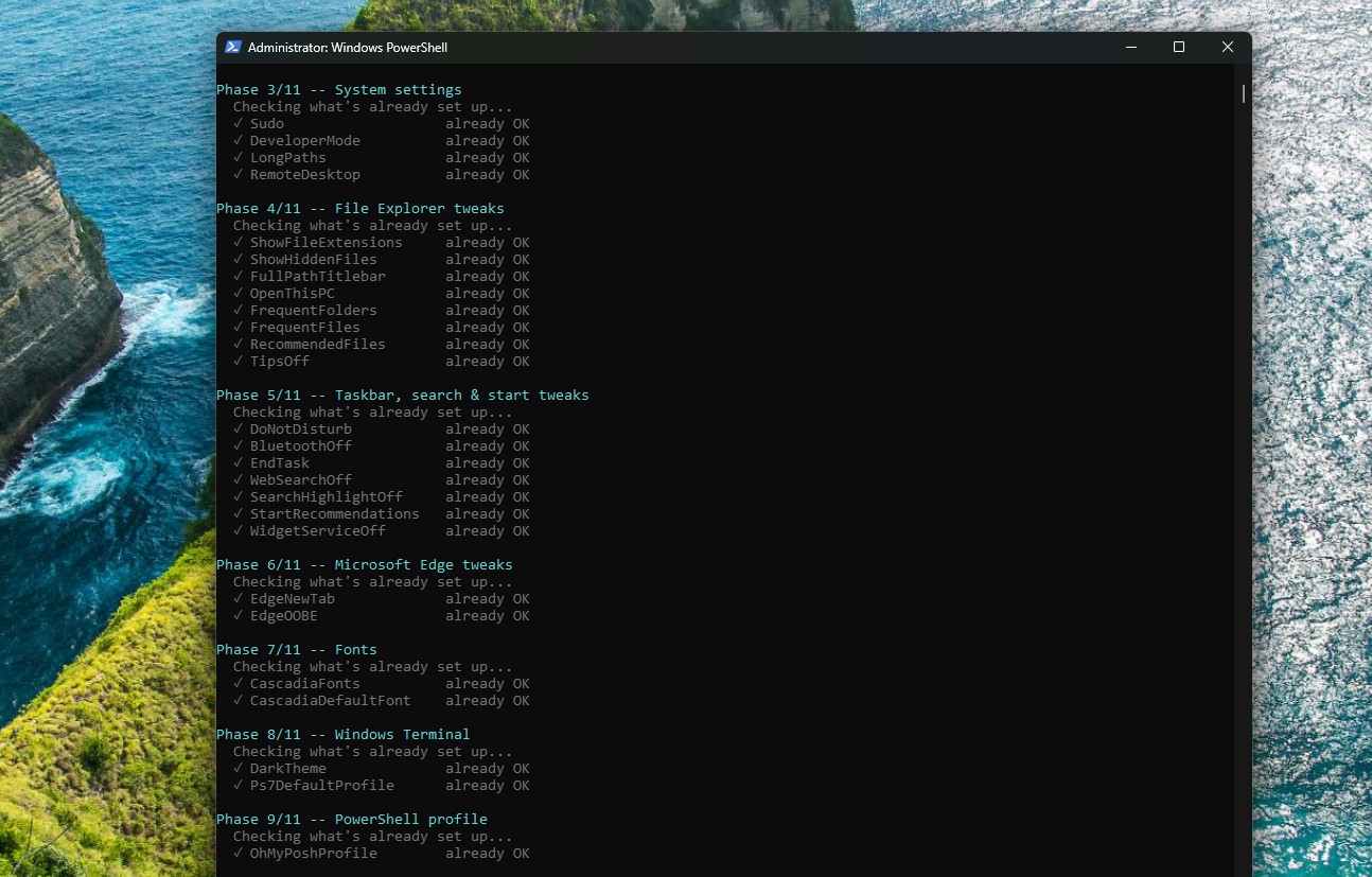 Усі системні налаштування, що змінюються Windows Developer Config