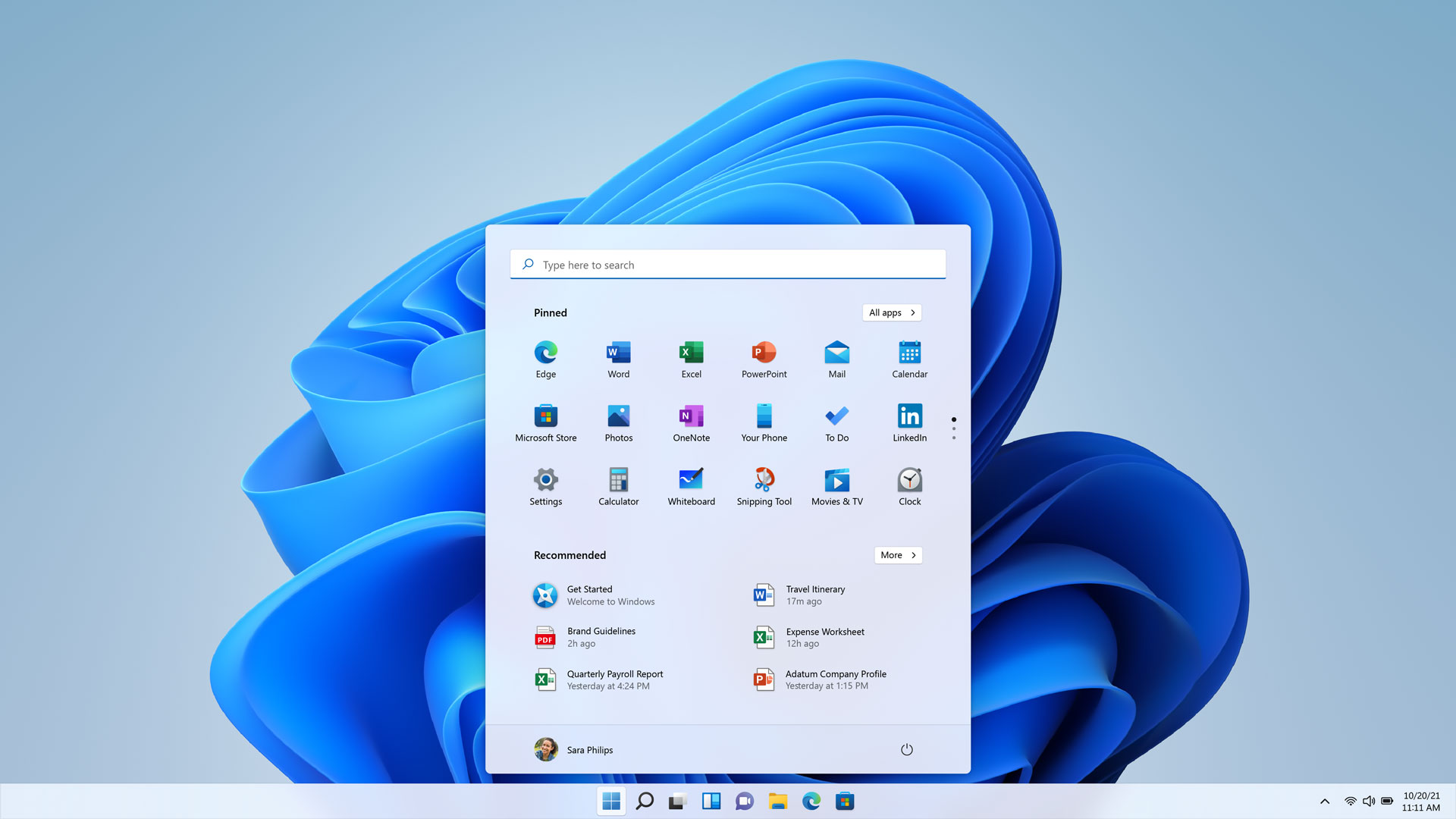 Оригінальне меню «Пуск» Windows 11 у 2021 році