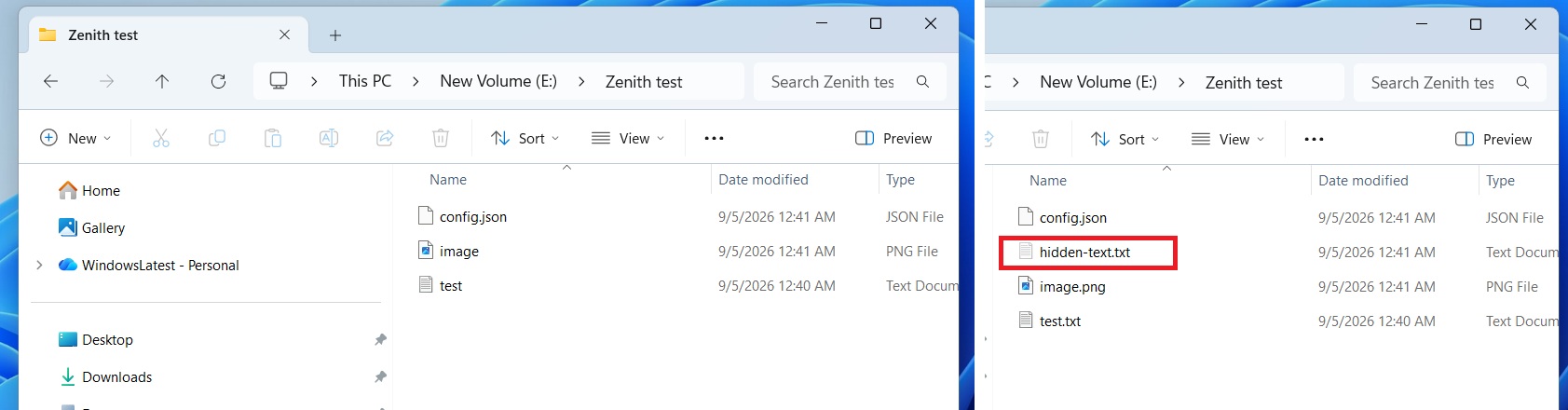 Before and After Project Zenith