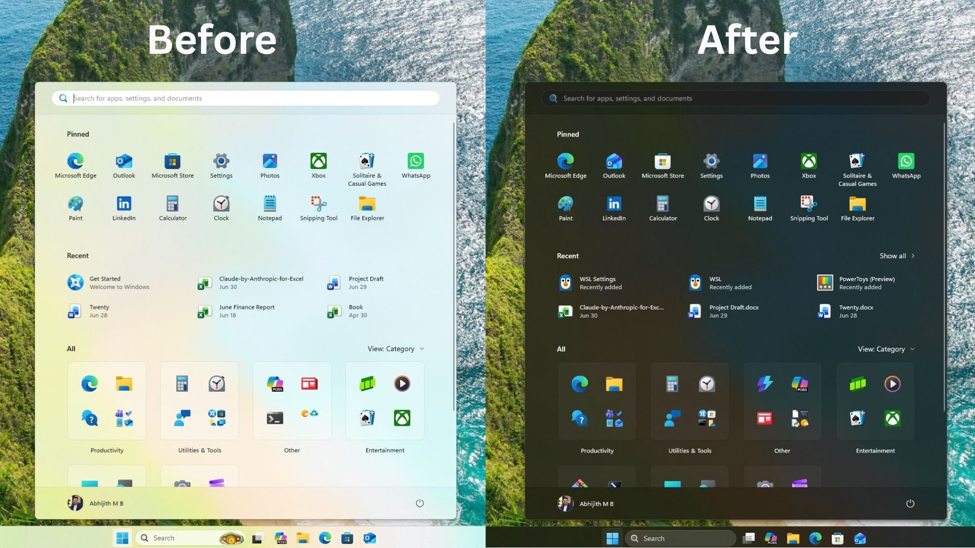 Свіжа інсталяція Windows 11 після налаштування за допомогою Windows Developer Config