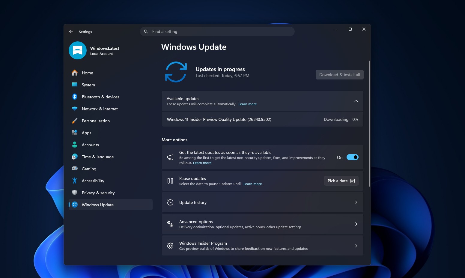 Завантаження Insider Build 26340.9502