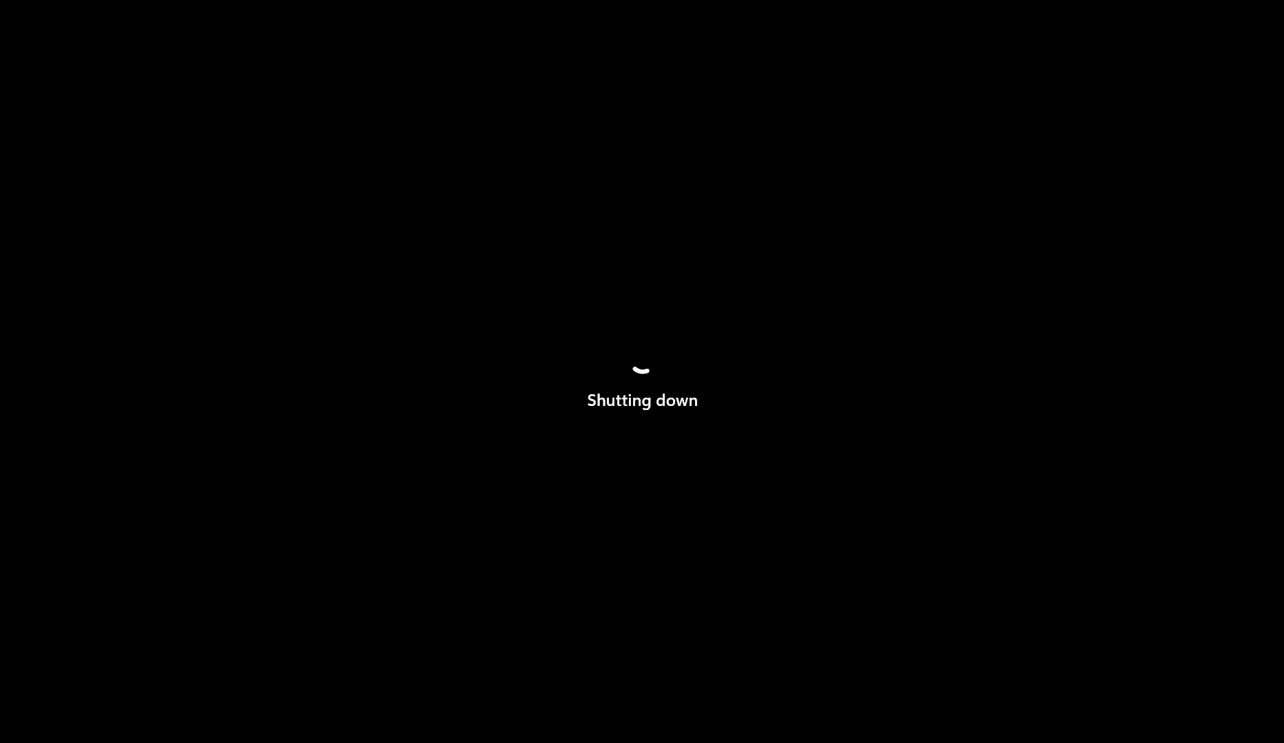 Shut down animation