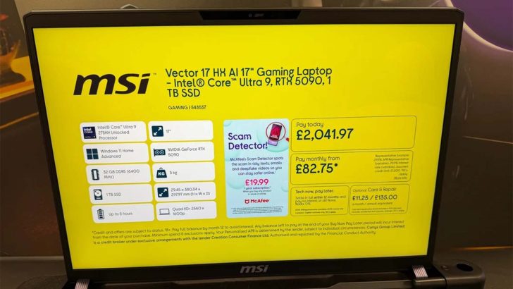 Головна 13 MSI Gaming Laptop з RTX 5090 та 32GB DDR5 продається за $2,760…
