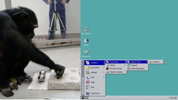 Психолог-приматолог вигадав меню «Пуск» Windows 95 4