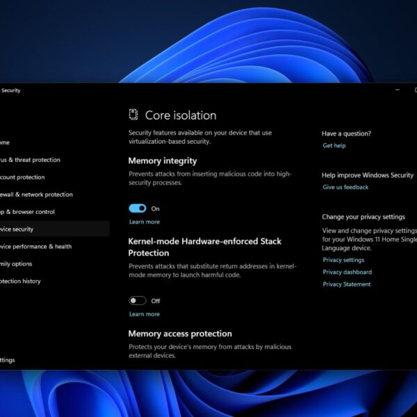 Microsoft увімкне Memory Integrity на Windows 11 з жовтня